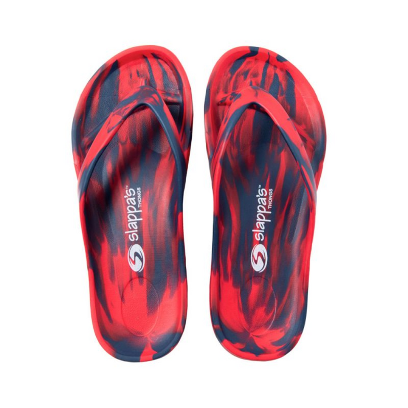 Load image into Gallery viewer, SLAPPA'S THONGS RED &amp; BLUE [SZ:45]
