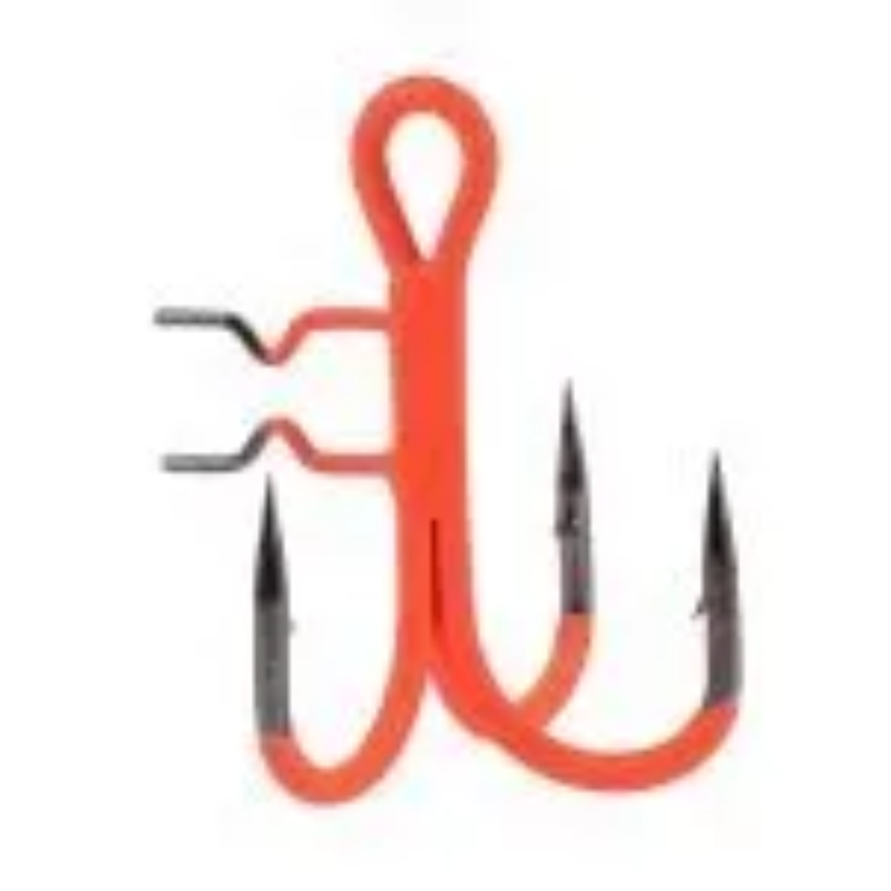 Load image into Gallery viewer, MIKADO JAWS VERTICAL TREBLE HOOK [SZ:1/0 UV ORANGE]
