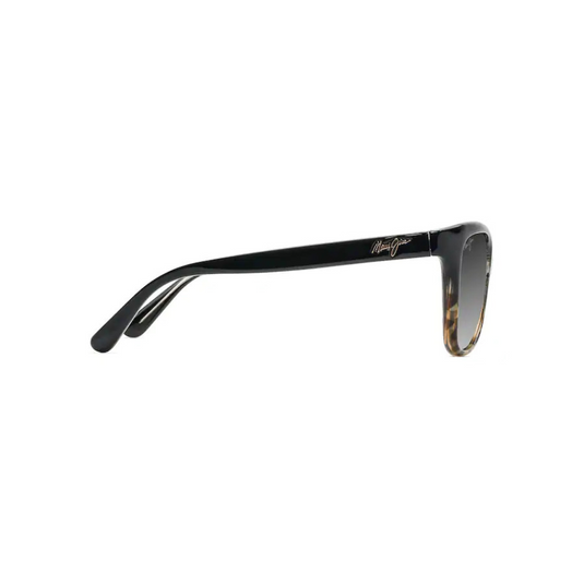 MAUI JIM STARFISH SUNGLASSES BLACK WITH TORTOISE THIN GLASS NEUTRAL GREY
