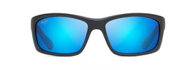 MAUI JIM KANAIO COAST SUNGLASSES MATTE TRANSLUCENT BLUE BACK WITH STRIPE THIN GLASS BLUE HAWAII 