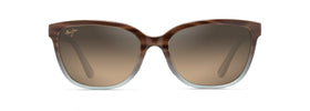 MAUI JIM HONI SUNGLASSES SANDSTONE WITH BLUE THIN GLASS NEUTRAL GREY 