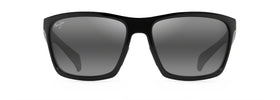 MAUI JIM MAKOA SUNGLASSES GLOSS BLACK THIN GLASS NEUTRAL GREY 