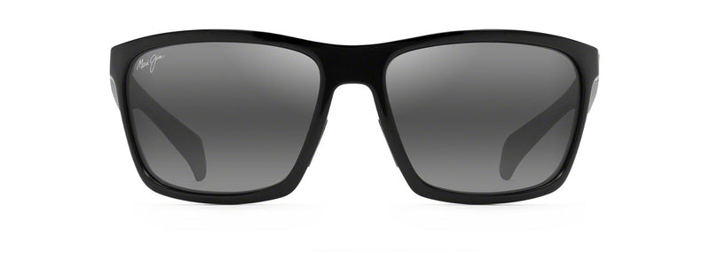 Load image into Gallery viewer, MAUI JIM MAKOA SUNGLASSES GLOSS BLACK THIN GLASS NEUTRAL GREY 
