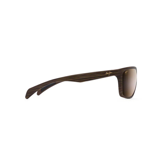 MAUI JIM MAKOA SUNGLASSES MATTE BROWN WOOD GRAIN THIS GLASS HCL BRONZE 