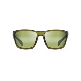 MAUI JIM MAKOA SUNGLASSES MATTE TRANSLUCENT KHAKI GREEN THIN GLASS MAUI HT 