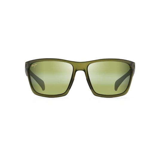 MAUI JIM MAKOA SUNGLASSES MATTE TRANSLUCENT KHAKI GREEN THIN GLASS MAUI HT 