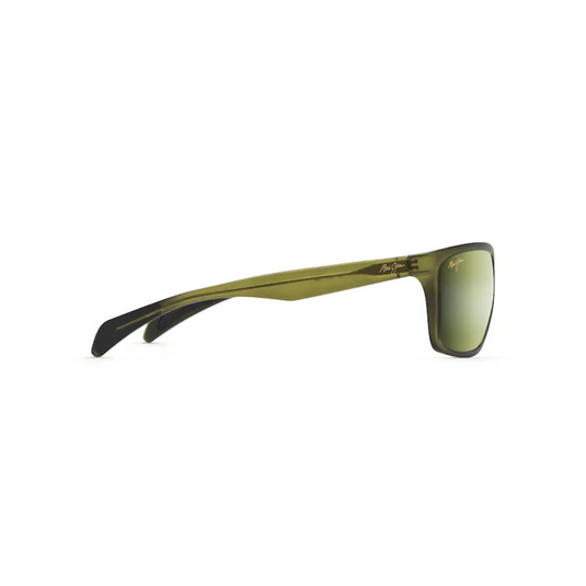 MAUI JIM MAKOA SUNGLASSES MATTE TRANSLUCENT KHAKI GREEN THIN GLASS MAUI HT 