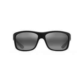 MAUI JIM SOUTHERN CROSS SUNGLASSES SOFT BLACK WITH SEA BLUE GREY THIN GLASS NEUTRAL GREY