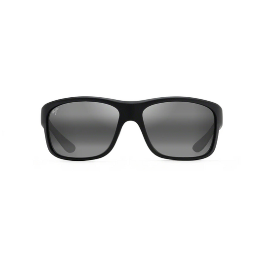 MAUI JIM SOUTHERN CROSS SUNGLASSES SOFT BLACK WITH SEA BLUE GREY THIN GLASS NEUTRAL GREY