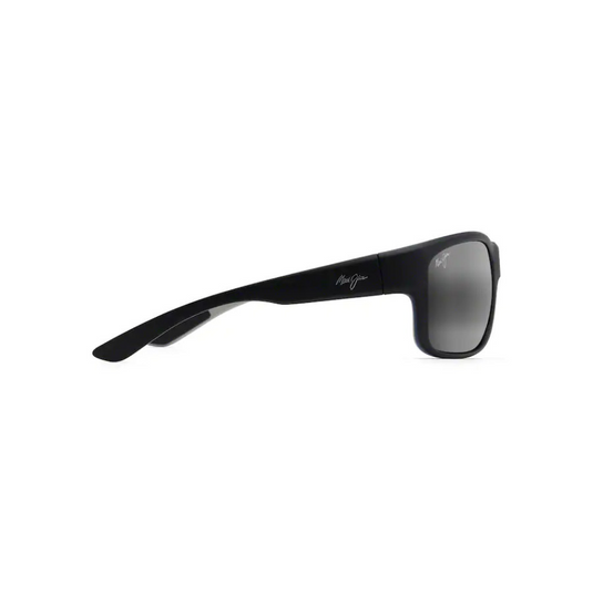 MAUI JIM SOUTHERN CROSS SUNGLASSES SOFT BLACK WITH SEA BLUE GREY THIN GLASS NEUTRAL GREY