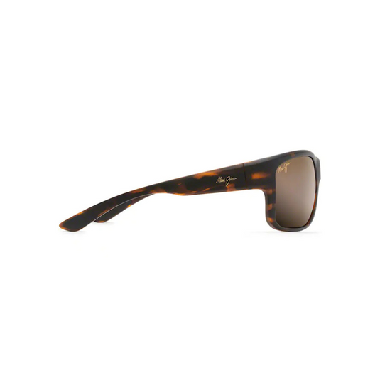 MAUI JIM SOUTHERN CROSS SUNGLASSES MATTE TORTOISE RUBBER THIN GLASS HCL BRONZE