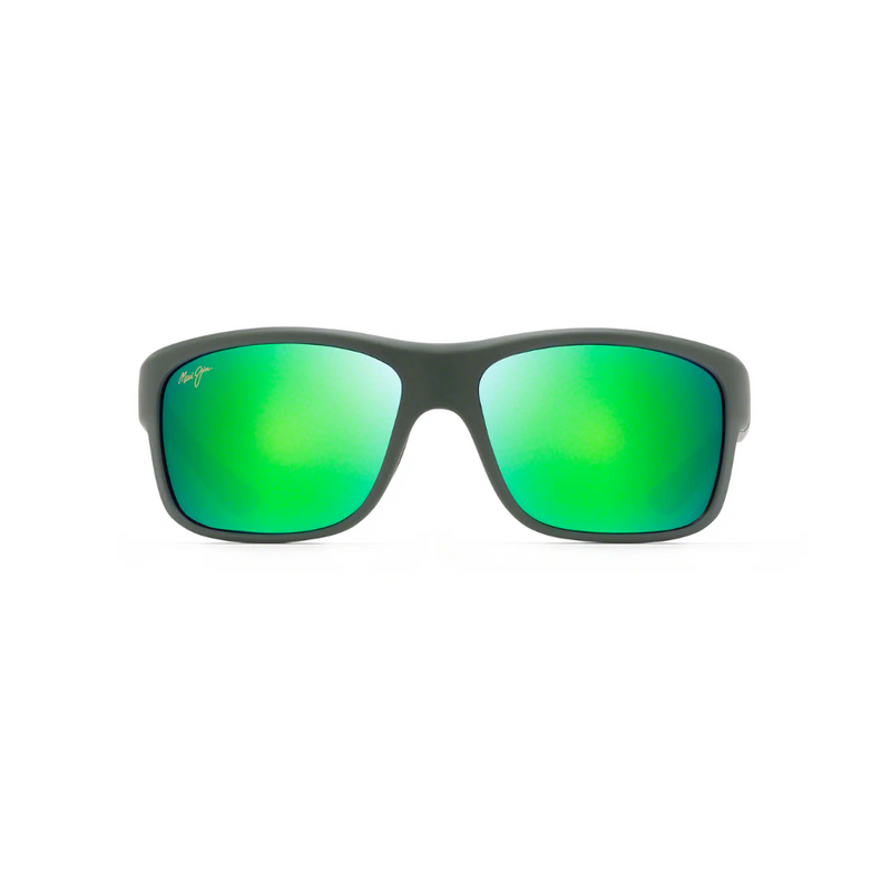 Load image into Gallery viewer, MAUI JIM SOUTHERN CROSS SUNGLASSES SOFT MATTE KHAKI WITH BROWN AND BLACK THIN GLASS MAUI GREEN

