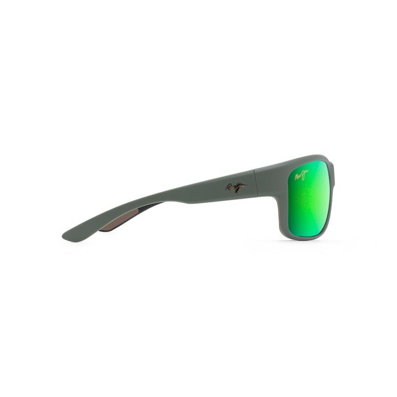 Load image into Gallery viewer, MAUI JIM SOUTHERN CROSS SUNGLASSES SOFT MATTE KHAKI WITH BROWN AND BLACK THIN GLASS MAUI GREEN
