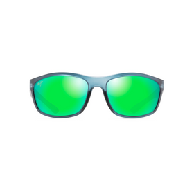 MAUI JIM NUU LANDING MATTE TEAL W/ AQUAMARINE RUBBER THIN GLASS MAUI GREEN