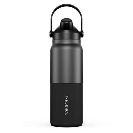 AUSSIE PAL INSULATED WATER BOTTLE 1L [CLR:BLACK]