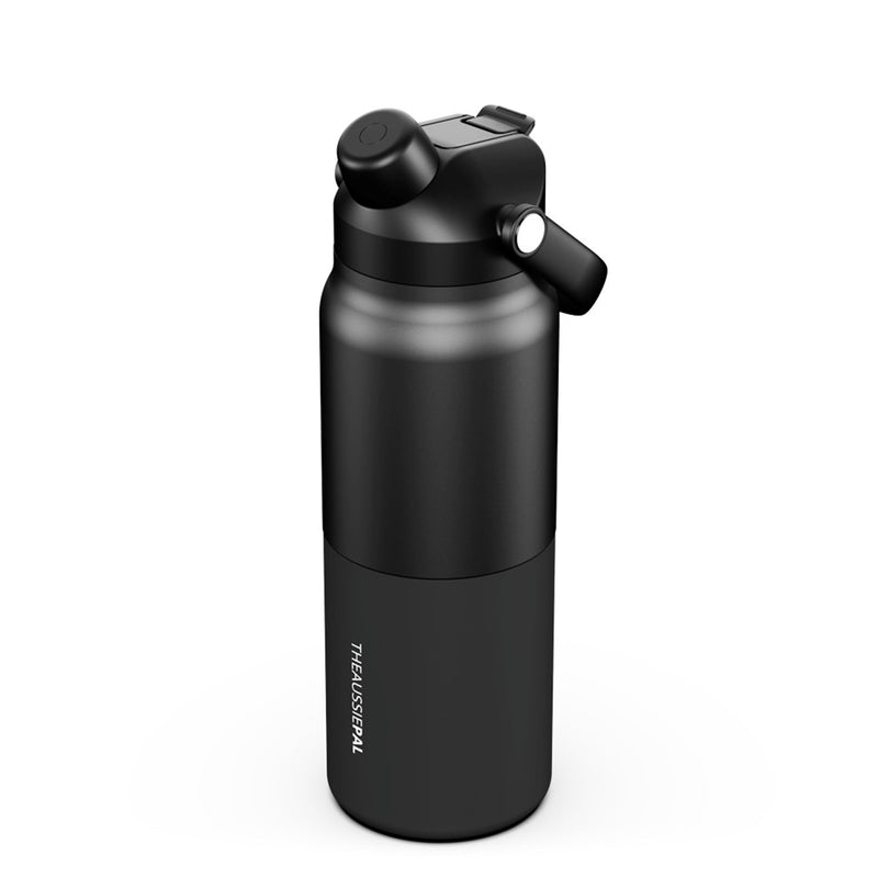 Load image into Gallery viewer, AUSSIE PAL INSULATED WATER BOTTLE 1L [CLR:BLACK]

