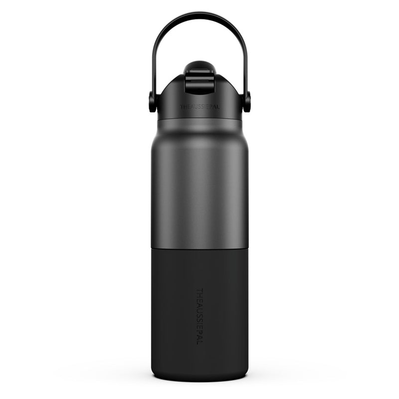 Load image into Gallery viewer, AUSSIE PAL INSULATED WATER BOTTLE 1L [CLR:BLACK]
