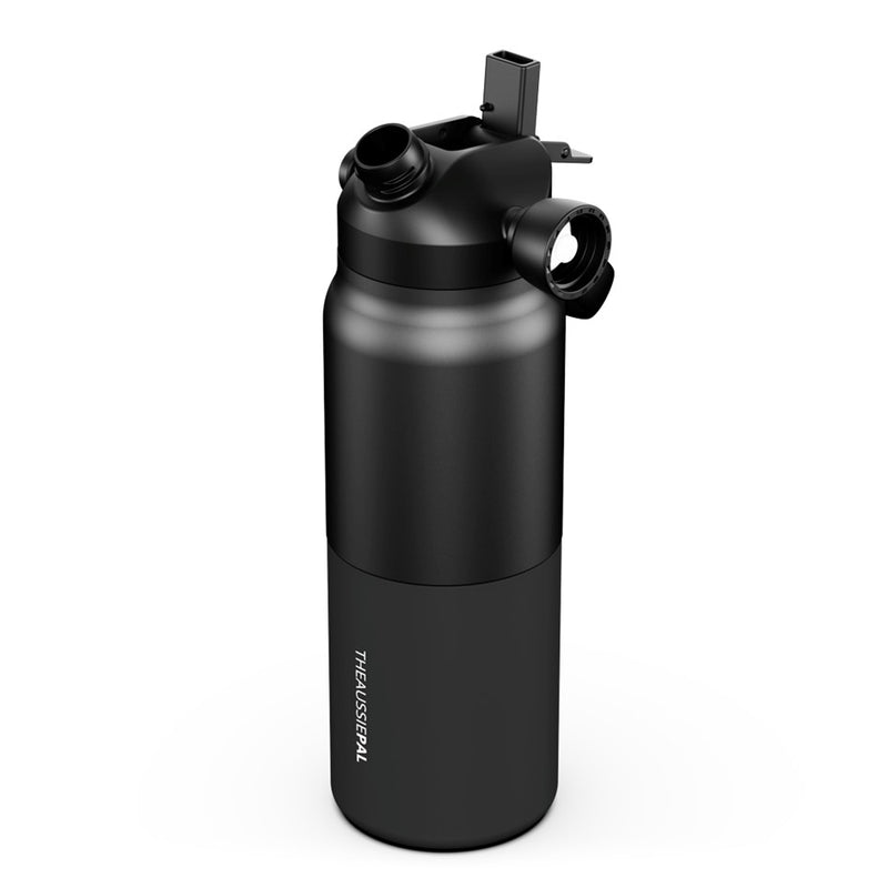 Load image into Gallery viewer, AUSSIE PAL INSULATED WATER BOTTLE 1L [CLR:BLACK]
