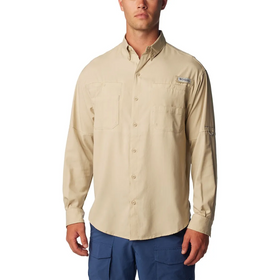 COLUMBIA TAMIAMI II LONG SLEEVE SHIRT MENS FOSSIL [SZ:SMALL]