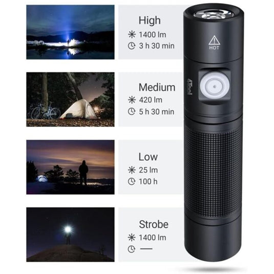 NEXTORCH ED10 RECHARGEABLE TACTICAL FLASHLIGHT 1400L