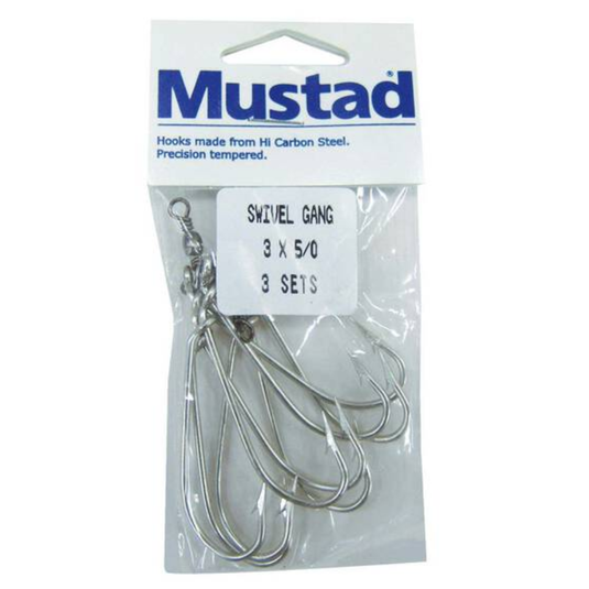MUSTAD SWIVEL GANGED HOOK [SZ: