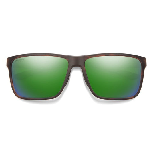 SMITHS OPTICS RIPTIDE MATTE TORTOISE CHROMAPOP GLASS GREEN MIRROR 