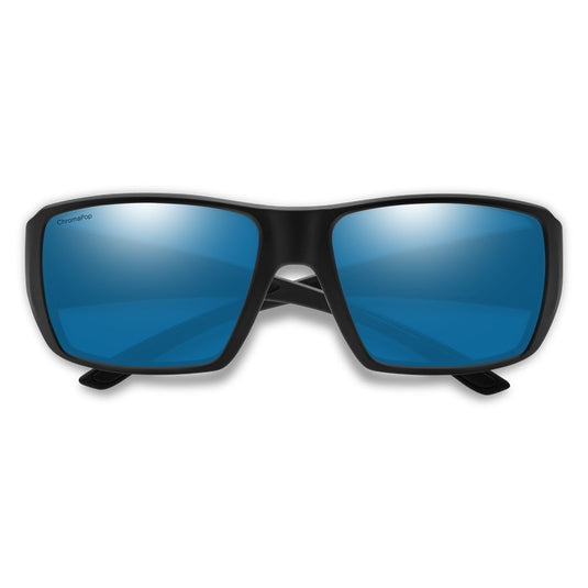 SMITHS OPTICS GUIDE'S CHOICE XL MATTE BLACK CHROMAPOP GLASS POLARIZED BLUE MIRROR 