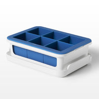 OXO COVERED SILICONE ICE CUBE TRAY [SZ:6 CUBES LARGE CLR:NAVY]