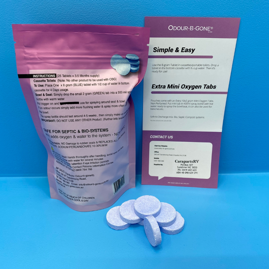 ODOUR-B-GONE 25 X 8G PACK TOILET TABLETS