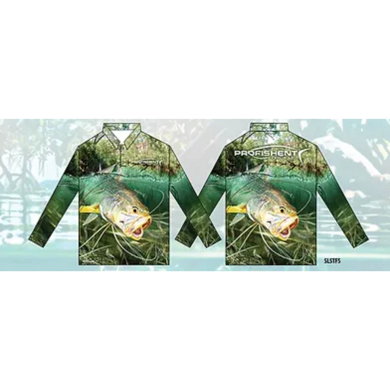 Load image into Gallery viewer, PROFISHENT SUBLIMATED LONG SLEEVED SHIRT THREADFIN SALMON [CLR:GREEN SZ:X-SMALL]
