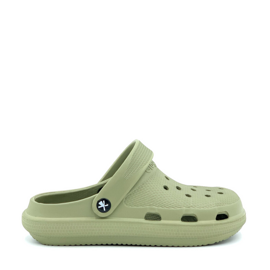 CLOGEES WOMENS SOFTY FASHION CLOG KHAKI [SZ:8]