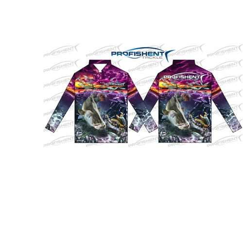 PROFISHENT SUBLIMATED LONG SLEEVED SHIRT BARRA STORM [CLR:PINK SZ:2X-LARGE]