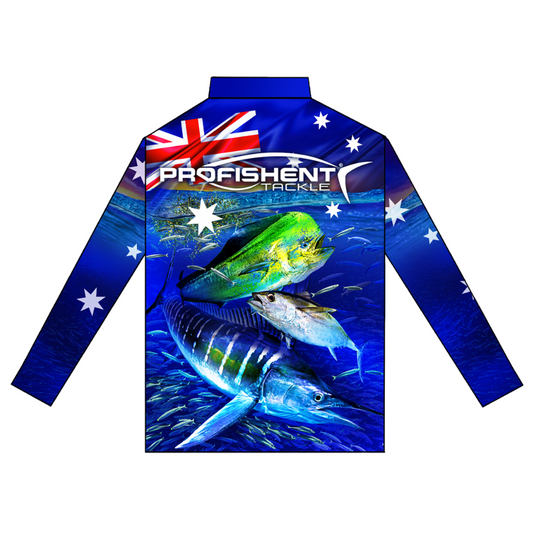 PROFISHENT SUBLIMATED LONG SLEEVED SHIRT OZ BLUE WATER [SZ:2X-LARGE]
