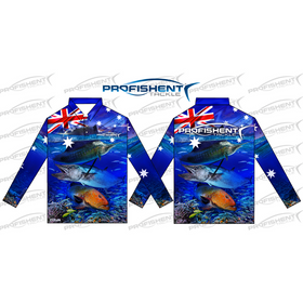 PROFISHENT KIDS SUBLIMATED LONG SLEEVED SHIRT OZ NORTHERN BLUE WATER [SZ:0]