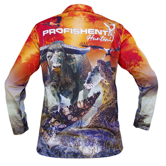 PROFISHENT SUBLIMATED LS MAG/BUFF/CROC/BARRA [SZ:X-SMALL]