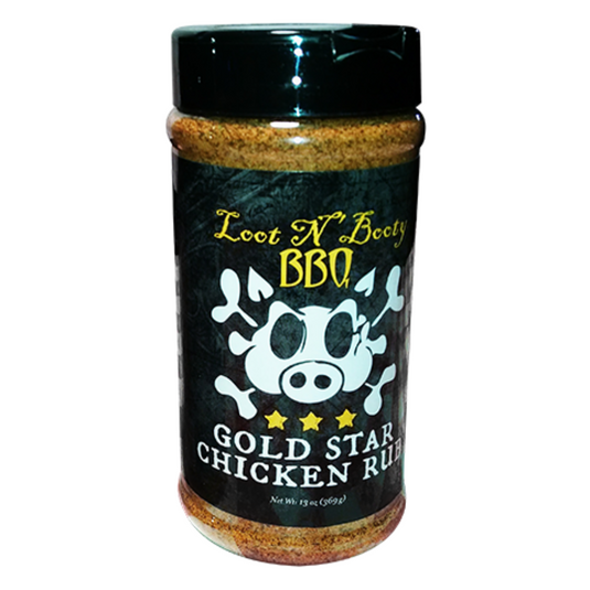 LOOT N BOOTY GOLD STAR CHICKEN RUB 13OZ