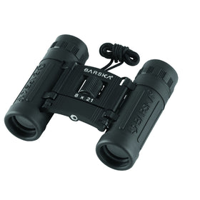 BARSKA LUCID VIEW BLACK COMPACT BINOCULARS [SZ:8X21]