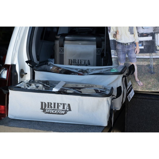 DRIFTA STOCKTON DRAWER BAG CLEAR TOP SMALL GREY