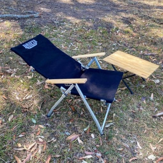 DRIFTA STOCKTON DELUXE RECLINING CAMP CHAIR BLACK