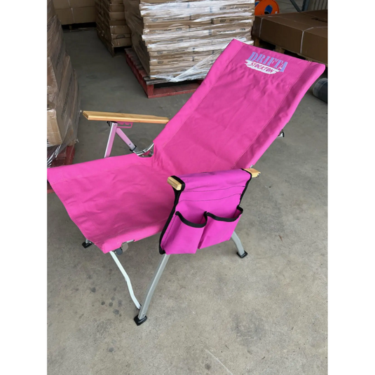 DRIFTA STOCKTON DELUXE RECLINING CAMP CHAIR PINK 