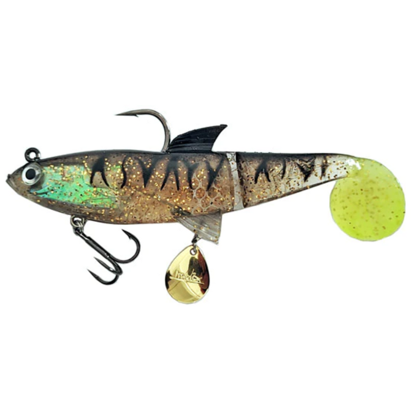 Load image into Gallery viewer, MOLIX SHAD [SZ:140MM 60G  CLR:BLACK GOLD CHARTREUSE]
