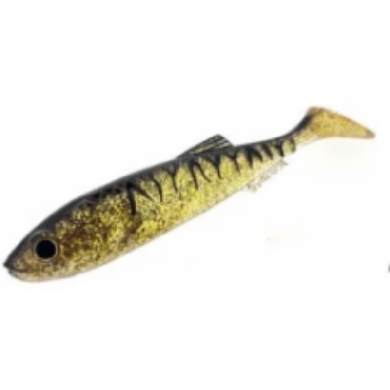 Load image into Gallery viewer, MOLIX REAL THING SHAD [SZ:4.5 INCH CLR:BLACK GOLD]

