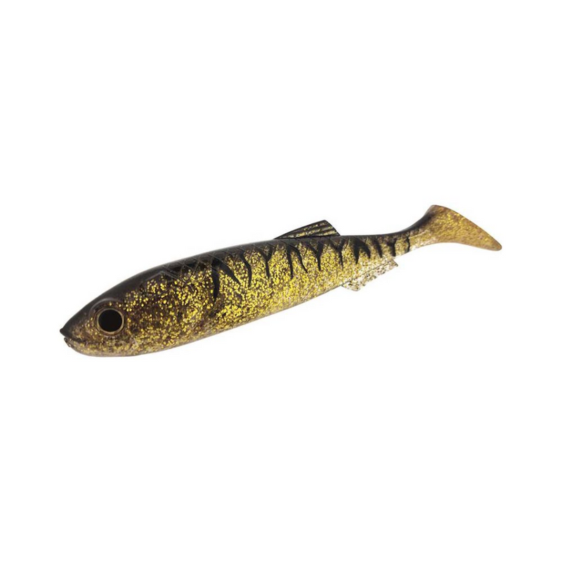 Load image into Gallery viewer, MOLIX REAL THING SHAD [SZ:5.5 INCH CLR:BLACK &amp; GOLD]
