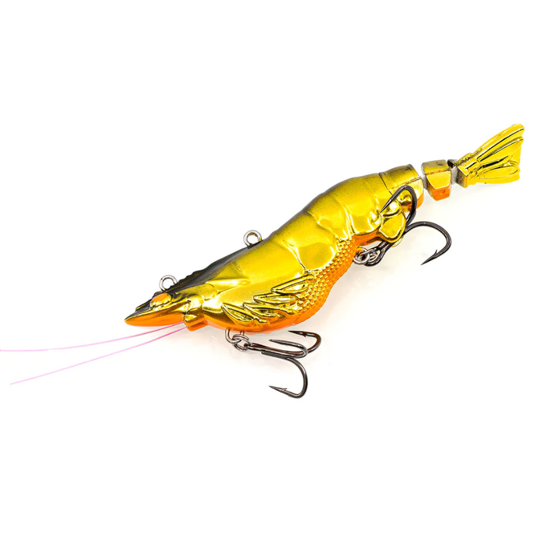 Load image into Gallery viewer, CHASEBAITS ARMOUR PRAWN [SZ:85MM CLR:03 GOLD CHROME]
