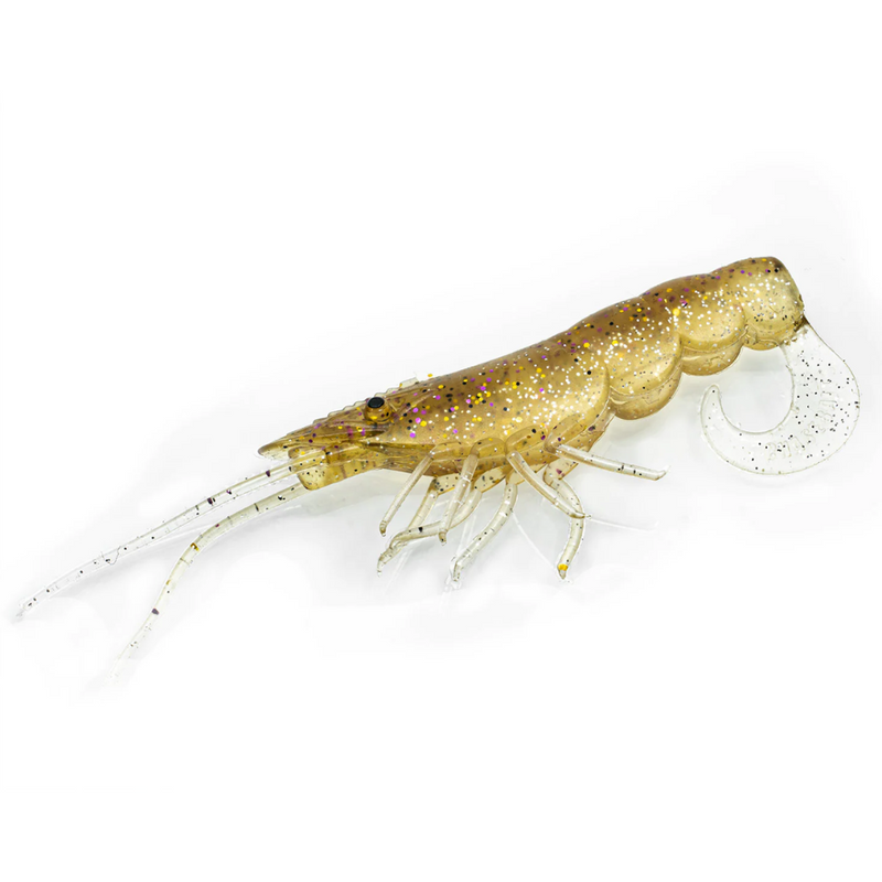 Load image into Gallery viewer, CHASEBAITS CURLY PRAWN [SZ:60MM CLR:04 GOLD SHINER]
