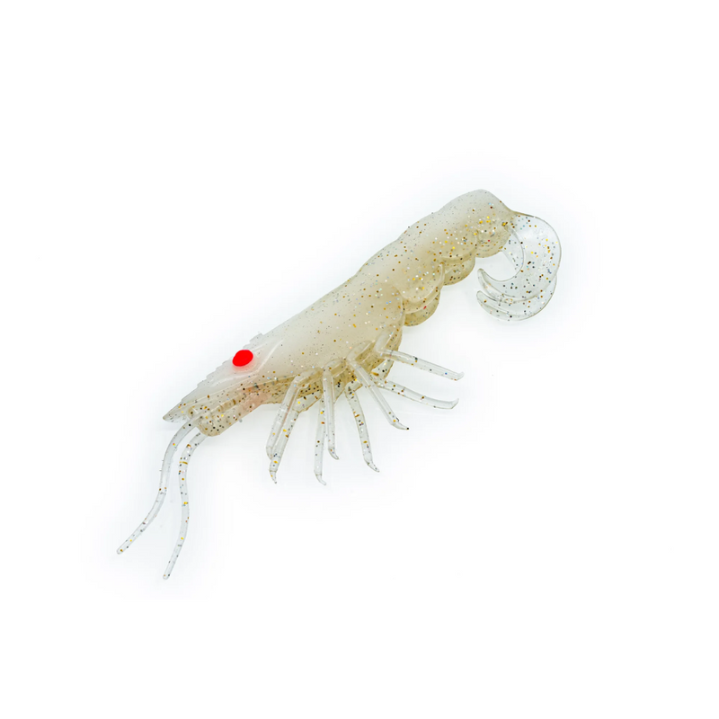 Load image into Gallery viewer, CHASEBAITS CURLY PRAWN [SZ:90MM CLR:01 MILK FLASH]

