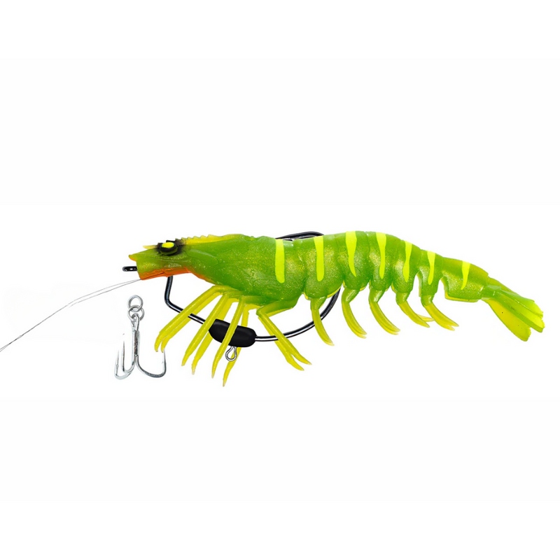 Load image into Gallery viewer, CHASEBAITS KING FLICK PRAWN [SZ:180MM 71G CLR:08 LEMON LIME]
