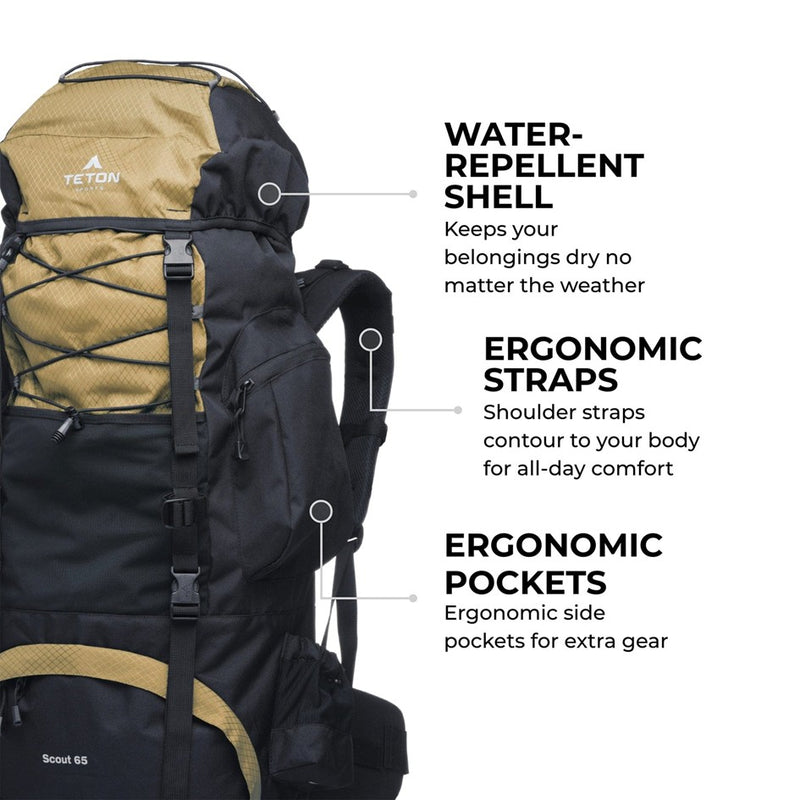 Load image into Gallery viewer, TETON SCOUT 65L BACKPACK BLACK [CLR:BLACK]
