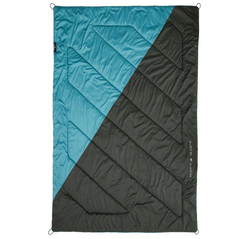 Load image into Gallery viewer, TETON ACADIA MAMMOTH TWO PERSON OUTDOOR CAMP BLANKET [CLR:TEAL &amp; SLATE]
