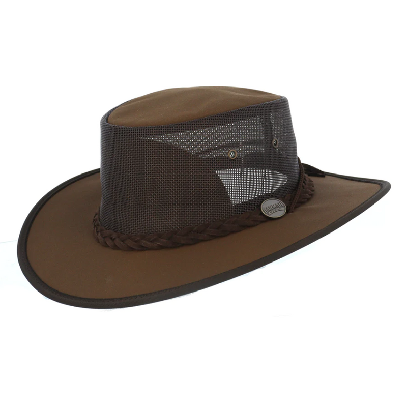 Load image into Gallery viewer, BARMAH CANVAS DROVER HAT [CLR:BROWN SZ:SMALL]
